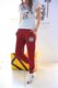 0Korean style loose large size fitness pants for slimming small feet