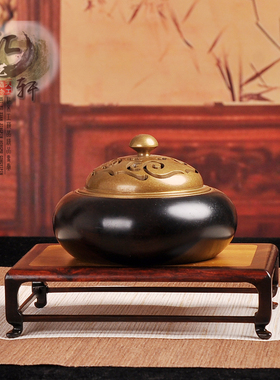 南通瘿木大红酸枝盆景茶壶微型托