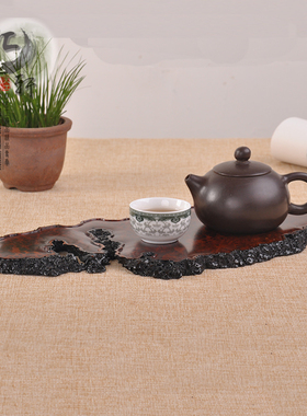 缅甸花梨木随形茶盘微型茶壶木托