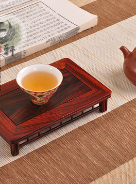 红木紫光檀宋式微型艺术展示茶壶