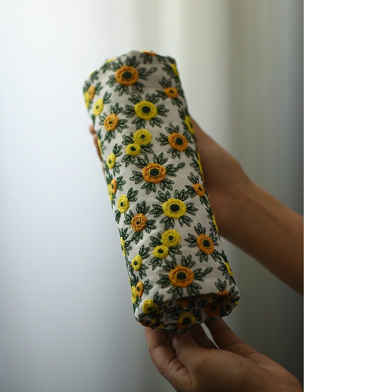 钟声刺绣 立体刺子绣小秋菊茶席 文艺小清新隔热垫置物垫茶道零配,淘宝优惠券,粉丝福利购,淘宝优惠卷