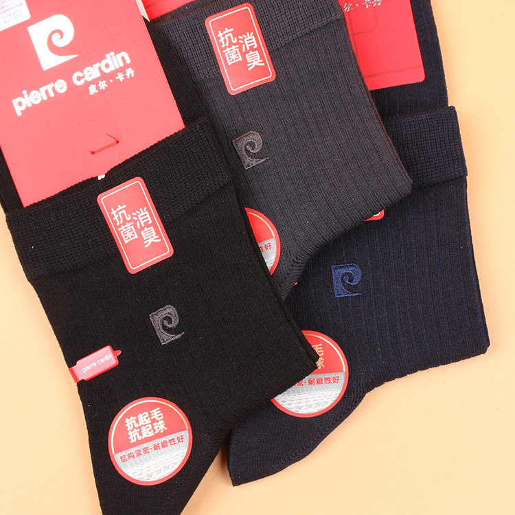 满3双包邮皮尔卡丹 男袜PC884春夏薄紧赛纺短筒刺绣休闲抗菌防臭,淘宝优惠券,粉丝福利购,淘宝优惠卷