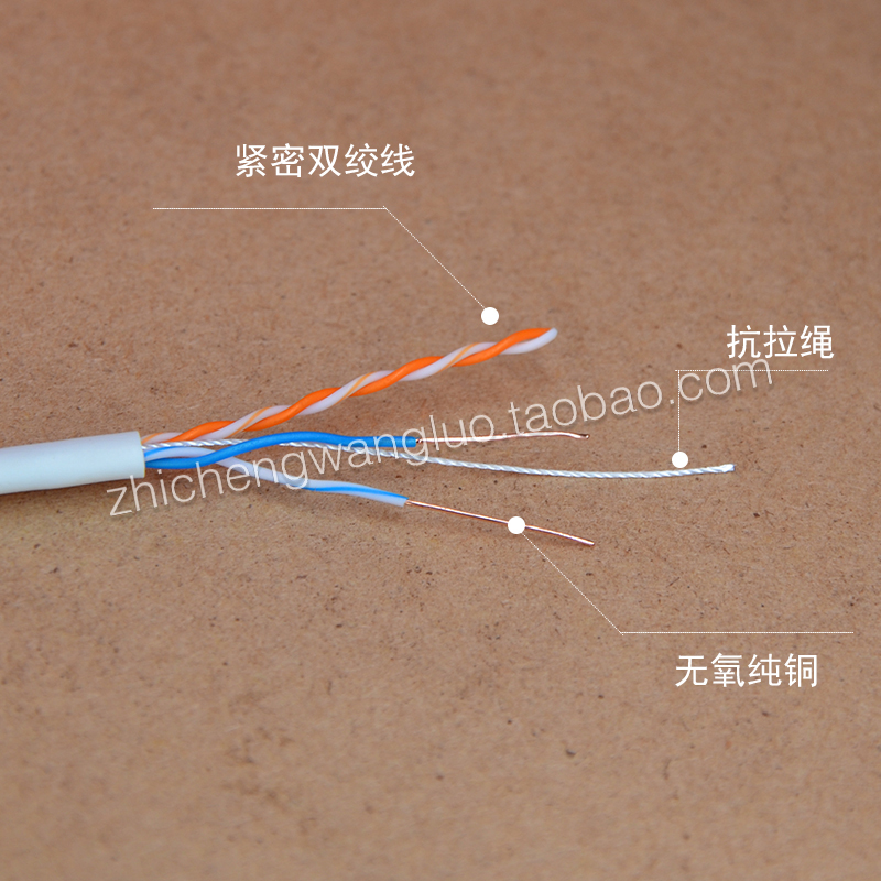 纯铜4芯0.5电话线白色电话线工程布线专用电话线200米 - 图0
