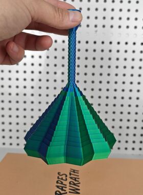 3D打印烦躁之星折叠儿童益智玩具多边形萝卜塔螺旋摆件