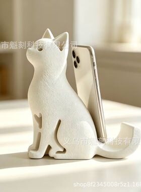 跨境新品可爱小猫手机支架桌面懒人追剧平板支架创意卡通摆件