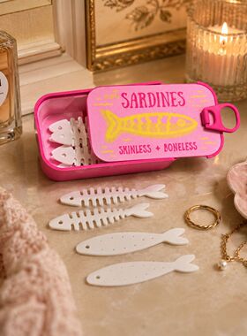 亚马逊新品 Sardine Jewelry Box 3D鱼骨造型收纳架的饰品整理盒