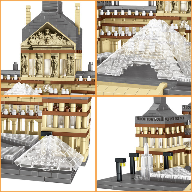 Zhegao puzzle difficult Louvre building blocks