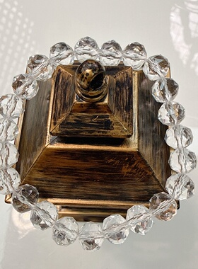 白水晶手链女男奥地利工艺钻石切