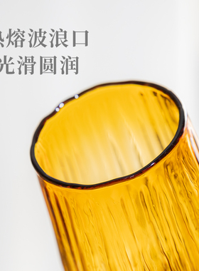 高级感玻璃落地富贵竹花瓶摆件