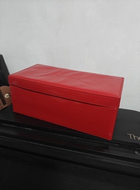 礼盒结婚祖传 红色皮革化妆箱 首饰盒用美好锁住美好