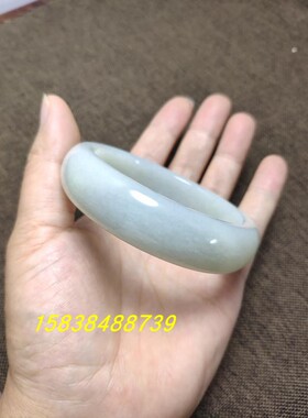 天然新疆和田玉手镯点墨青花手镯 正装和田白玉点墨手镯平安镯子
