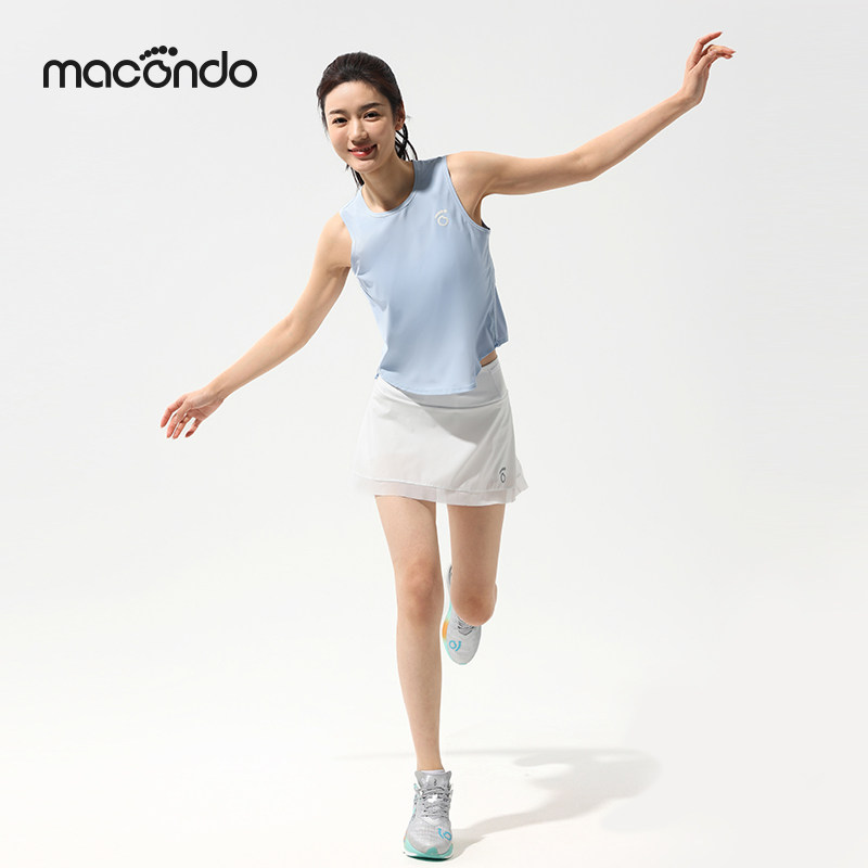 马孔多夏季女子跑步运动背心凉感防晒轻薄速干健身无袖T恤训练服,淘宝优惠券,粉丝福利购,淘宝优惠卷