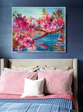 当代艺术周春芽油画版画桃花风景