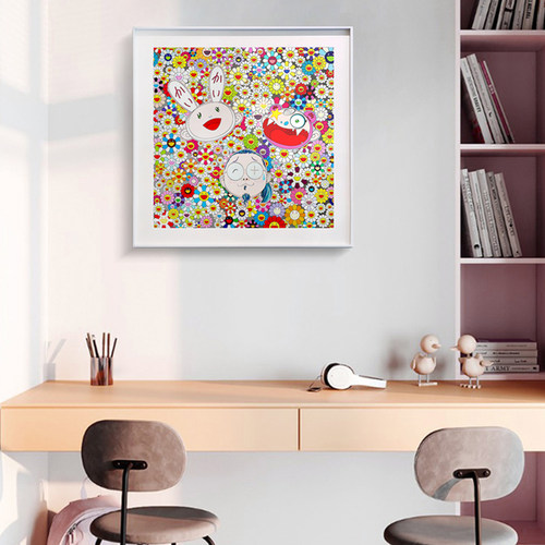 AOCA日本版画村上隆挂画二次元动漫卡通装饰画艺术画 Kaikai Kiki - 图0