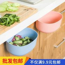 Kitchen Trash Can HANGING HOME TABLE PEEL INTAKE BOX MINI CREATIVE CABINET DOOR WALL-MOUNTED DESKTOP TRASH CAN