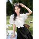 ເສື້ອຍືດ bow chiffon stylish ແລະງາມຂອງ Qiushui Yiren ສໍາລັບແມ່ຍິງ