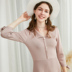 Váy Qiu Shui Yiren 2019 đầu thu mới của phụ nữ Pháp v-eo eo thon dáng váy dệt kim - váy đầm chân váy chữ a dáng dài váy đầm