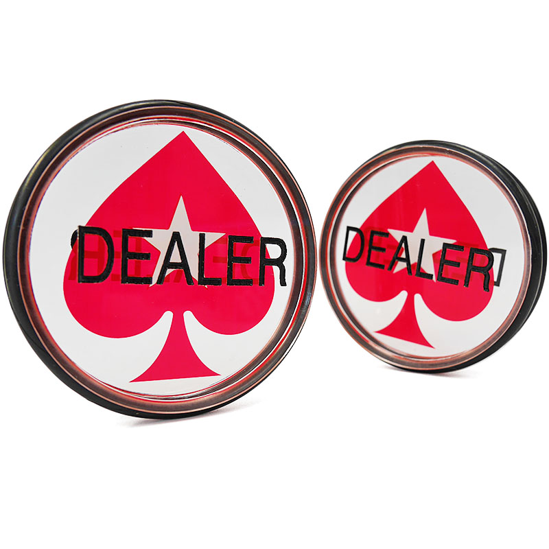 德州扑克压牌器庄片 DEALER Button  塑料大庄码 压牌片 - 图1