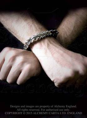 英国A牌哥特骷髅脊骨手链