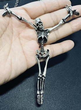 铐骷髅骸骨哥特朋克摇滚项链