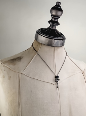 AlchemyGothic P695 THE ROMANCE OF THE BLACK ROSE黑玫瑰项链