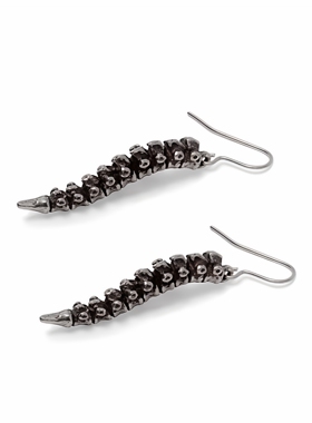 Alchemy E497 SPINE EARRING 脊柱形暗黑哥特风耳坠