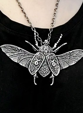 RESTYLE暗黑哥特甲壳虫项链