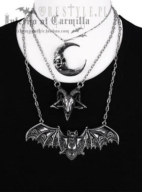 复古宫廷风蕾丝蝙蝠翅膀项链