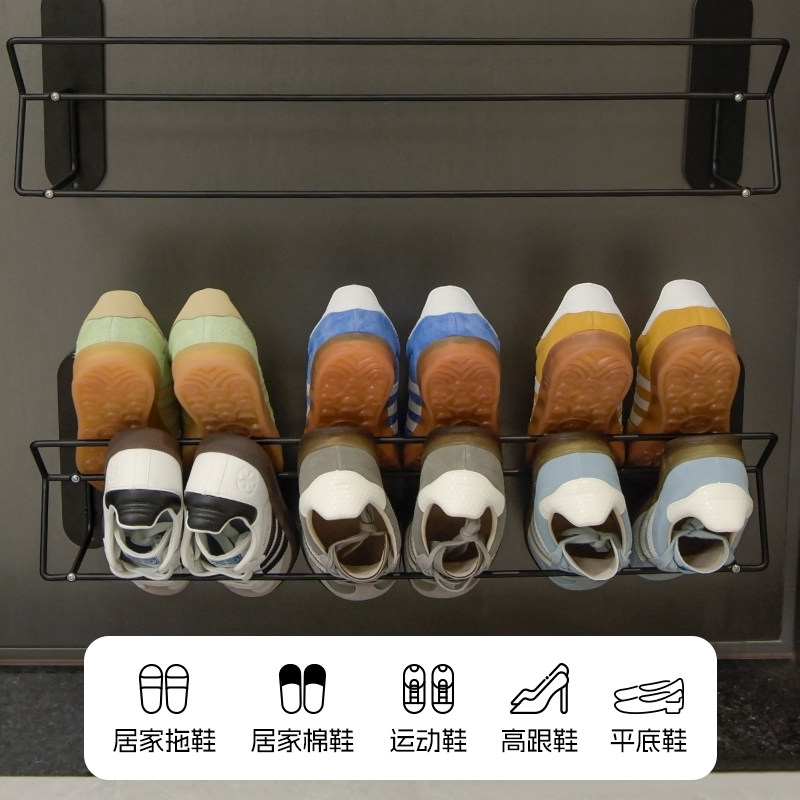 入户门后磁吸鞋子收纳架简易壁挂式防盗门上拖鞋磁铁置物架小户型,淘宝优惠券,粉丝福利购,淘宝优惠卷