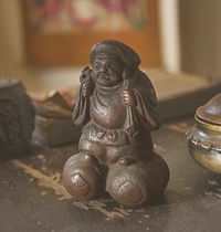 Great Black Sky Treasure Statue of the Buddha Ceramics Centuries-old Japan Old Preparation Of Tea Room Tea Room Case Head Swing of Tea Favorite Antique