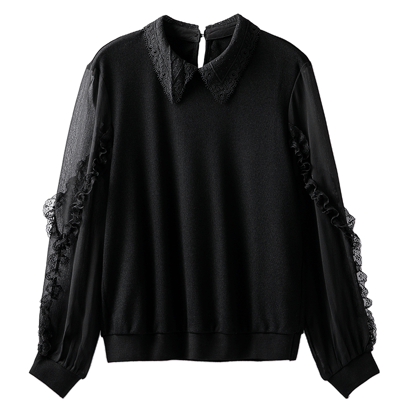 蕾丝女士性感气质洋气女人味打底衫 璨盛蕾丝衫/雪纺衫