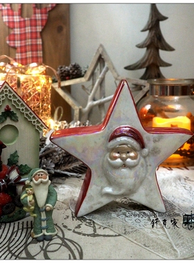 亮灯书房小夜灯外贸陶瓷圣诞节