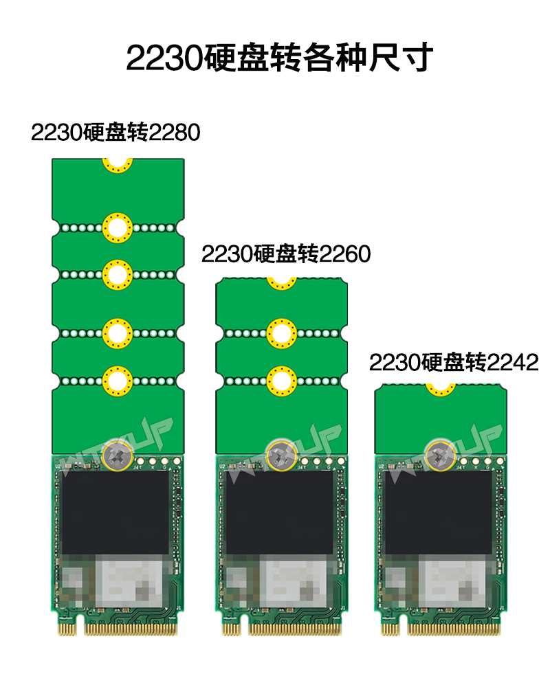 NGFF M.2 SSD固态硬盘2230 2242 2260转2280 延长支架 卡 转接板 - 图0