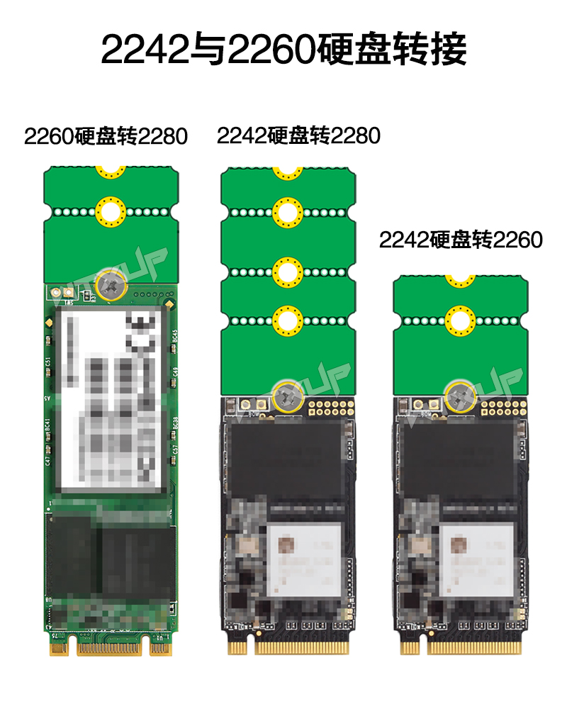 NGFF M.2 SSD固态硬盘2230 2242 2260转2280延长支架卡转接板-图1