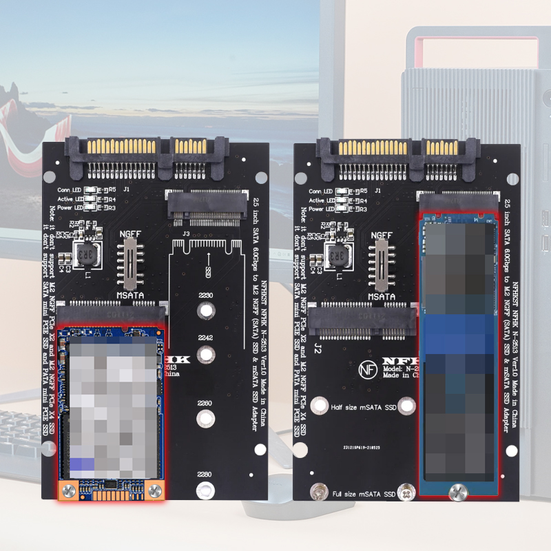 MSATA转SATA M2 NGFF转SATA3 SSD固态硬盘转换卡 台式机移动硬盘 - 图0