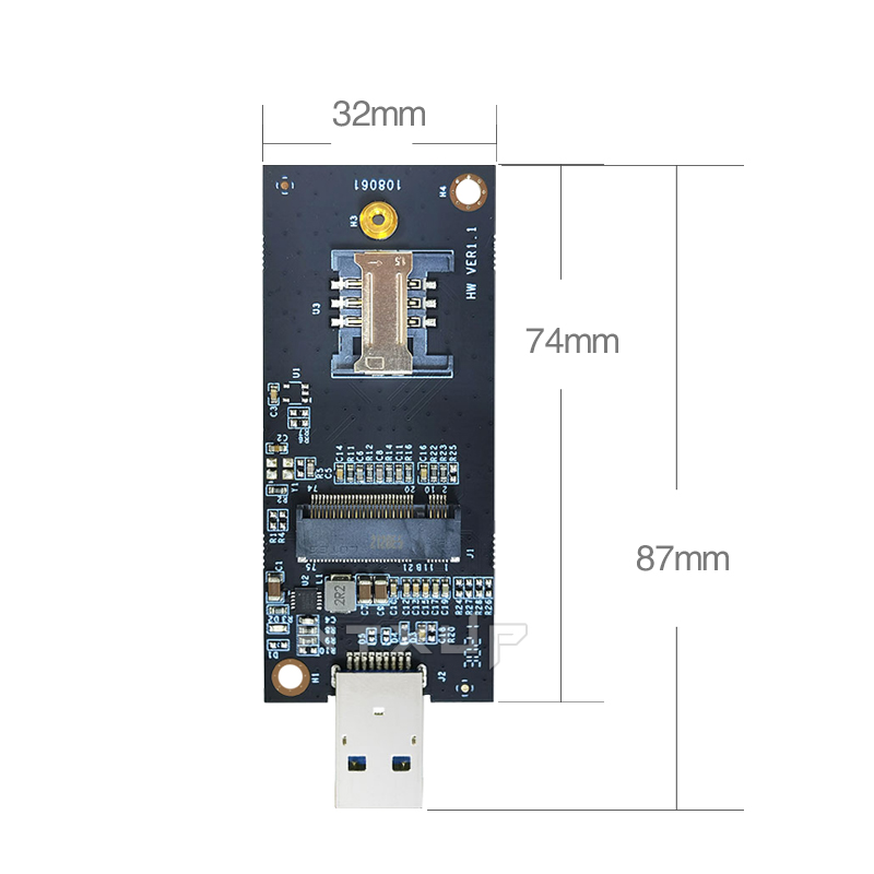 NGFF M2 3G/4G/5G WWAN模块转USB 3.0测试转接板/头带SIM槽移远-图0