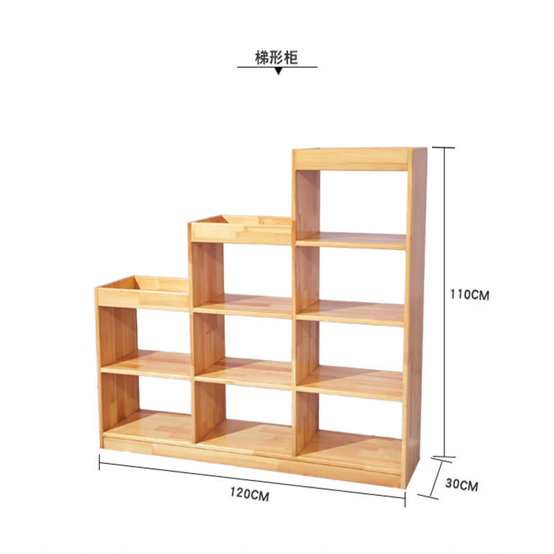 厂家直销幼儿园儿童宝宝玩具架收纳柜蒙氏教具柜实木区角架储物柜 - 图3