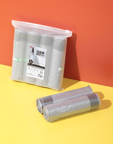 4095.家用高品质加厚垃圾袋.带绳自动收口塑料袋 大号手提4卷60个 - 图0
