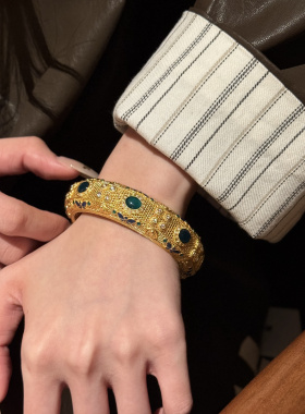 2025新款足金999点钻5D皇后手镯