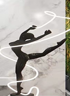 网红现代商场美陈落地艺术灯售楼处别墅家居装饰品人体雕塑大摆件