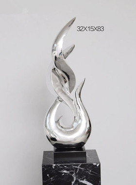 招财轻奢抽象雕塑摆件酒店大堂客厅创意大型落地售楼处装饰艺术品