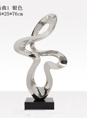 酒店售楼处样板间家居软装饰品树脂工艺品轻奢简约玄关雕塑大摆件