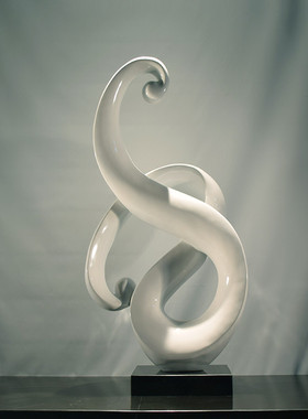 酒店大堂雕塑艺术品商场美陈装置软装饰品酒吧走廊树脂工艺品摆件