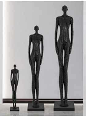 商场美陈售楼处样板间酒店大堂软装饰品现代简约人物雕塑落地摆件