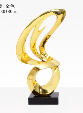 树脂艺术雕塑摆件酒店售楼处大堂过道走廊落地轻奢美陈装饰工艺品