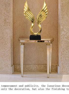 招财轻奢翅膀雕塑摆件酒店大堂客厅创意天使之翼售楼处装饰艺术品