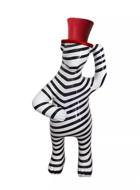 创意轻奢礼貌熊落地大摆件酒吧KTV商场美陈软装饰品走廊景观雕塑