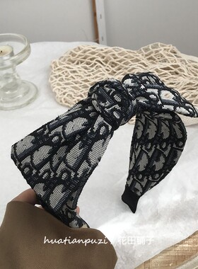 蝴蝶结发箍欧美字母D家发箍