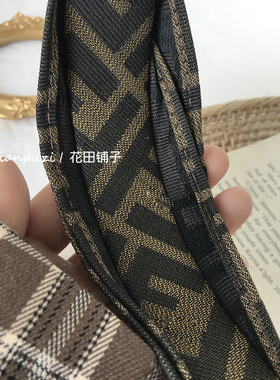 韩国法式交叉发箍宽边字母