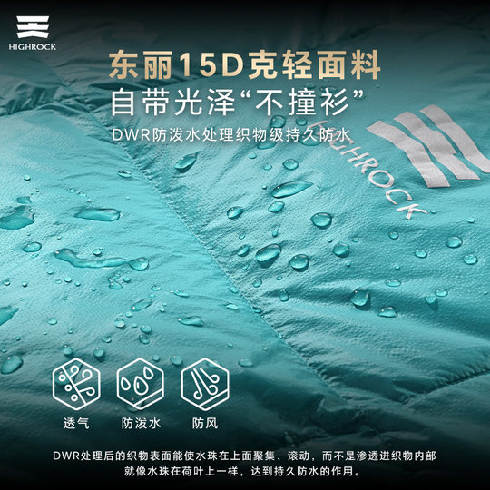 
High Rock/Tianshi velvet sleeping bag outdoor camping equipment cold-proof mummy down sleeping bag Aurora